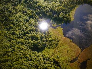 Aerial photo of Gully Lake